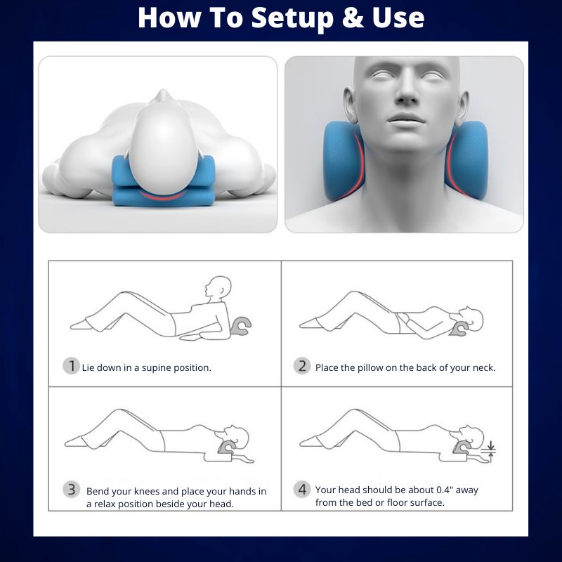Cervical Neck Stretcher — Traction Pillow for Neck Tension Relief