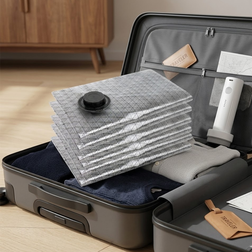 Vacuum Seal Bags for Luggage and Compact Travel Storage Set