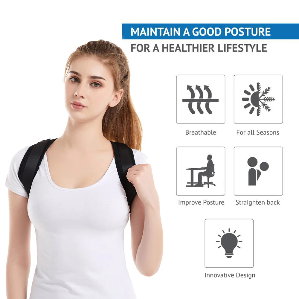 Adjustable Posture Corrector Back Brace — For Men & Women