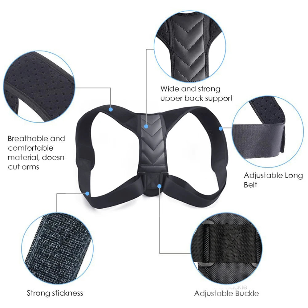 Adjustable Posture Corrector Back Brace — For Men & Women